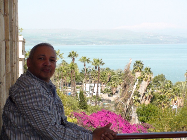 On My Balcony Overlooking the Sea of Galilee! 